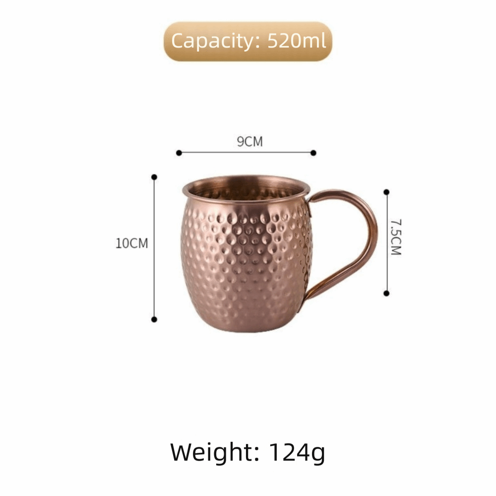 Wine Beer And Liquor - Kreatywny kubek Moscow Mule 520ml, nierdzewny