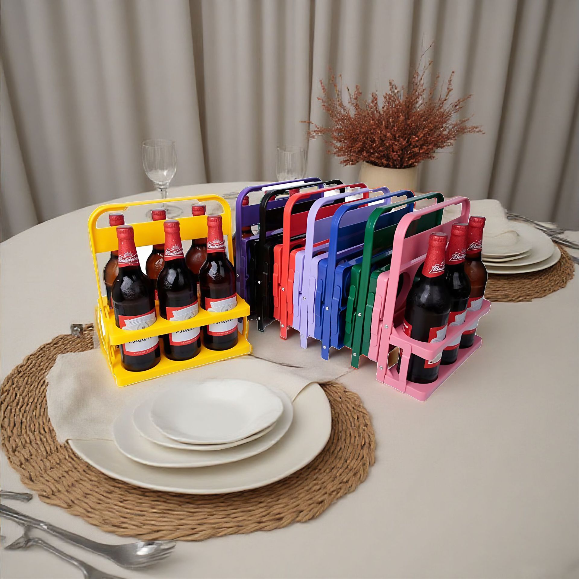 Wine Beer Rack - Składany stojak na wino na sześć
