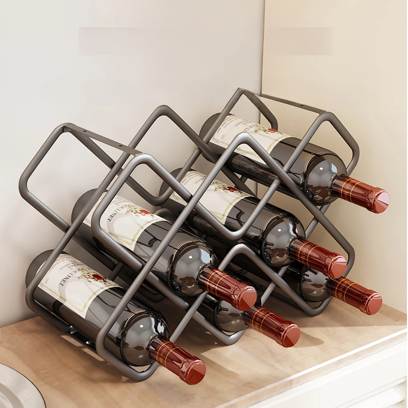 Wine Beer Rack - Metalowy sześciokątny stojak na wino z