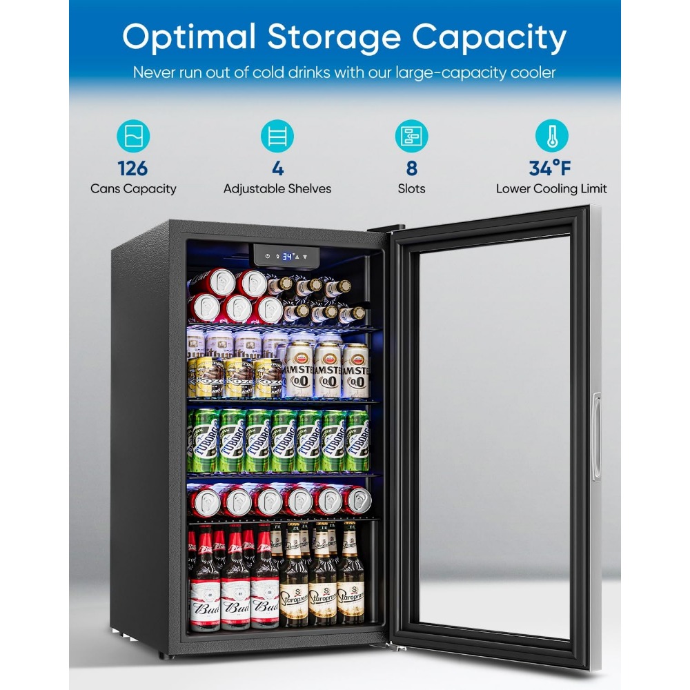 Lodówka na napoje - Mini lodów – Wine Beer Cooler Fridge recenzja i cena