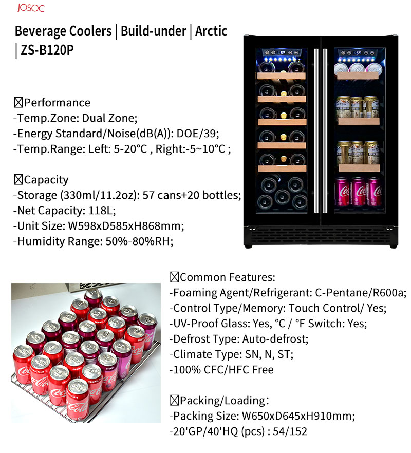 Dwudrzwiowa lodówka podblatowa – Wine Beer Cooler Fridge recenzja i cena