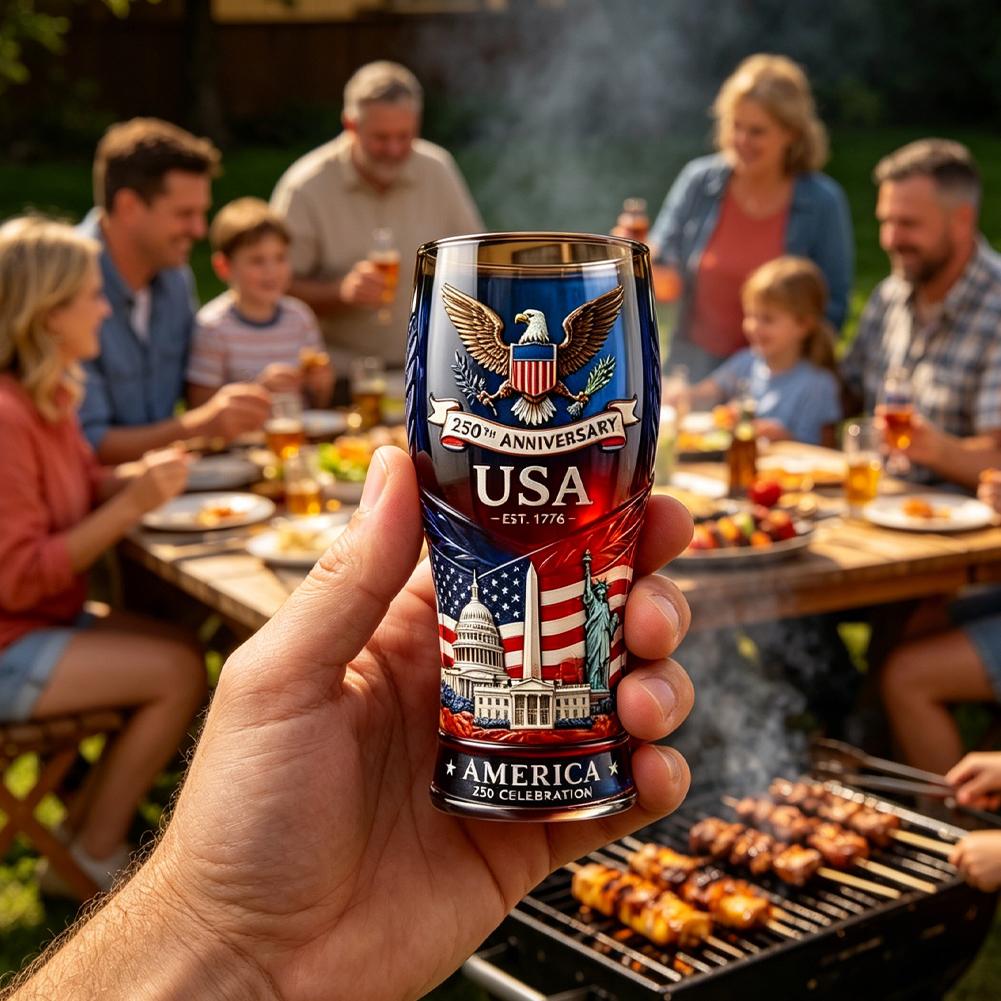 USA 250. rocznica - Kieliszek  – Wine Beer And Liquor recenzja i cena